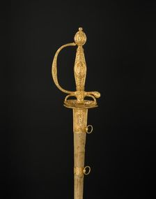 Smallsword with Scabbard, French, Paris, hallmarked 1773-74. Creator: Master GG
