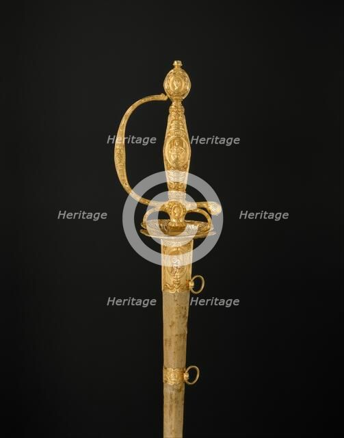 Smallsword with Scabbard, French, Paris, hallmarked 1773-74. Creator: Master GG.