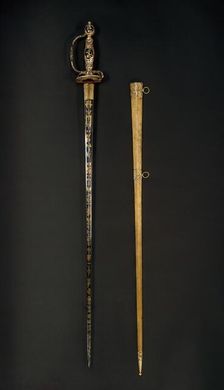 Smallsword with Scabbard, possibly German, ca. 1750-60. Creator: Unknown