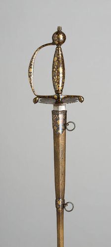 Smallsword and Scabbard, England, 1770/80. Creator: Unknown