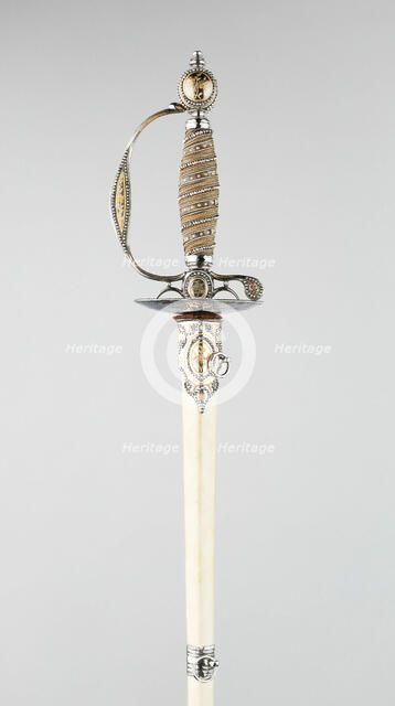 Smallsword and Scabbard, England, c. 1785. Creator: Thomas Prosser.