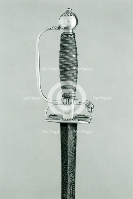 Smallsword, British, London, hallmarked 1689-90; blade dated 1674. Creator: Unknown.