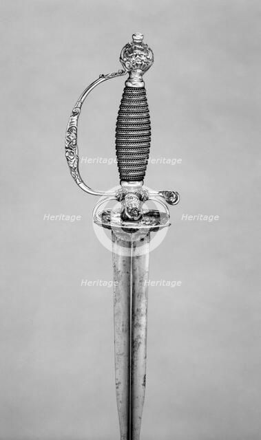 Smallsword, British, London, hallmarked 1747-48. Creator: Unknown.