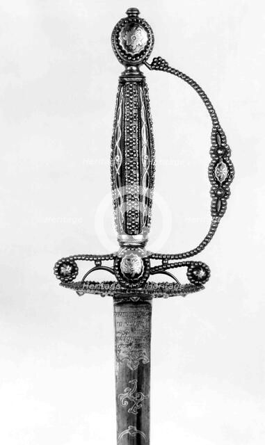 Smallsword, British, probably London, ca. 1780-85. Creator: John Bland.