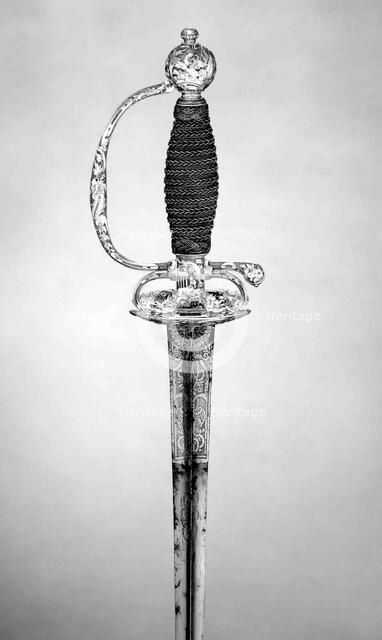 Smallsword, French, Strasbourg, hallmarked for 1755-56. Creator: Unknown.