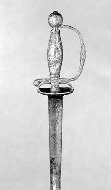 Smallsword, French, Paris, hallmarked for 1736. Creator: Unknown