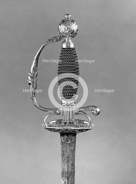 Smallsword, German, possibly Augsburg, ca. 1730. Creator: Unknown.