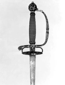 Smallsword Hilt and Blade, hilt, Japanese, possibly Dejima; blade, European, ca. 1730. Creator: Unknown