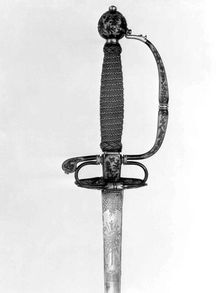 Smallsword Hilt and Blade, hilt, Japanese, possibly Dejima; blade, European, ca. 1730. Creator: Unknown