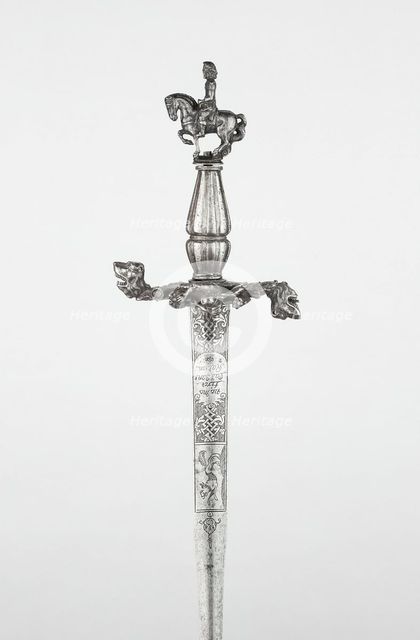 Smallsword, Nuremberg, Crossguard and Pommel: c. 1650 Blade: early 18th century Grip: c. 1550. Creator: Gottfried Christian Leygebe.