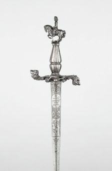 Smallsword, Nuremberg, Crossguard and Pommel: c. 1650 Blade: early 18th century Grip: c. 1550. Creator: Gottfried Christian Leygebe
