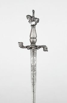 Smallsword, Nuremberg, Crossguard and Pommel: c. 1650 Blade: early 18th century Grip: c. 1550. Creator: Gottfried Christian Leygebe