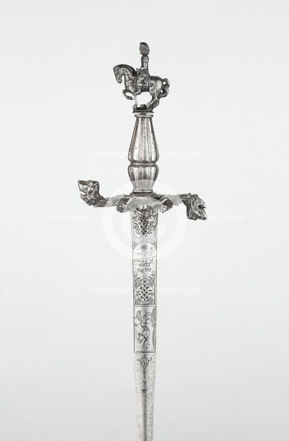 Smallsword, Nuremberg, Crossguard and Pommel: c. 1650 Blade: early 18th century Grip: c. 1550. Creator: Gottfried Christian Leygebe.