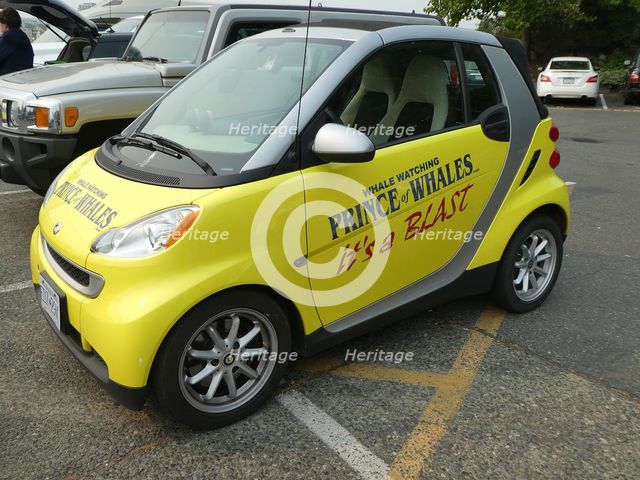 Smart car promoting whale watching business in British Columbia, Canada. Creator: Unknown.