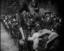 Smartly Dressed Civilians Sitting in Chairs , 1924. Creator: British Pathe Ltd