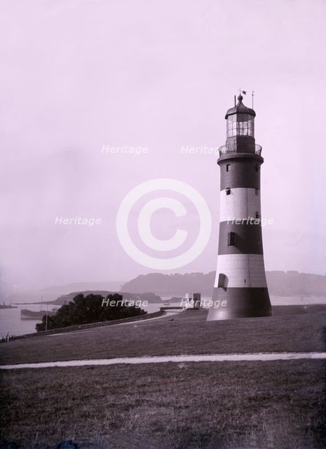 Smeaton's Tower near Plymouth in Devon.  Creator: Unknown.