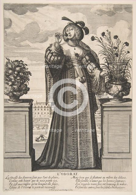 Smell, 1635-38. Creator: Abraham Bosse.