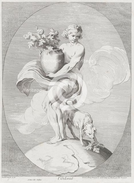 Smell, 1730-65. Creators: Caylus, Anne-Claude-Philippe de, Etienne Fessard.