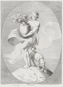 Smell, 1730-65. Creators: Caylus, Anne-Claude-Philippe de, Etienne Fessard