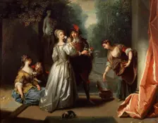 Smell (from the series The Five Senses'), late 1720s or early 1730s. Artist: Jean Raoux