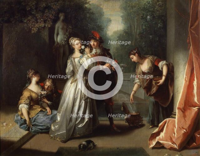 'Smell' (from the series 'The Five Senses'), late 1720s or early 1730s.  Artist: Jean Raoux