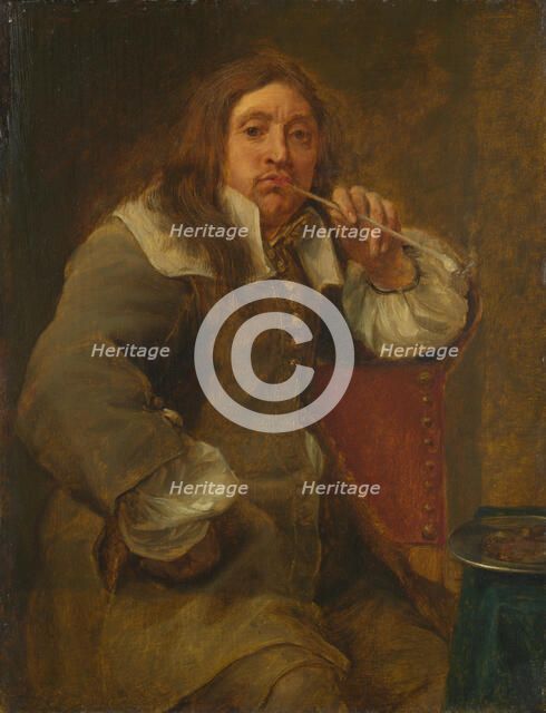 Smell (Portrait of Lucas Faydherbe (1617-1697). From the Series The Five Senses, before 1661. Creator: Coques, Gonzales (1614/18-1684).