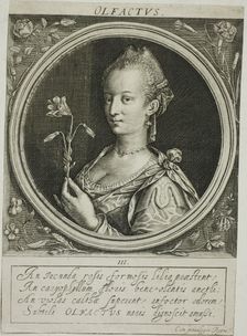 Smell, plate three from The Five Senses, n.d. Creator: Jacob van der Heyden