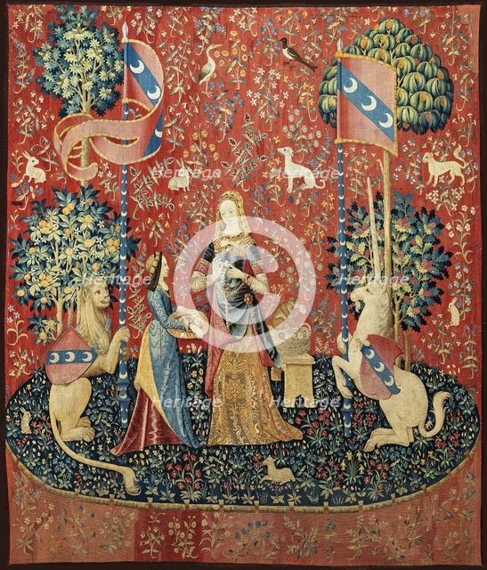 Smell. The Lady and the Unicorn , Between 1484 and 1500. Creator: Anonymous master ().