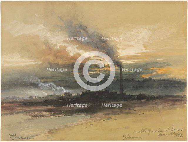 Smelting Works at Denver, 1892. Creator: Thomas Moran (American, 1837-1926).