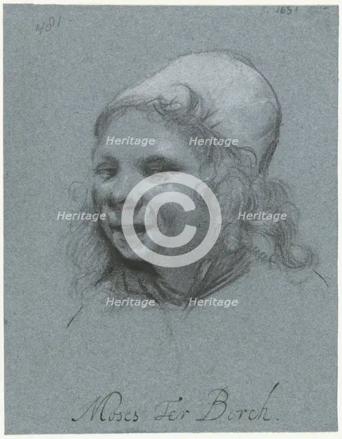 Smiling Self-portrait, from the Side, 1661. Creator: Moses ter Borch.