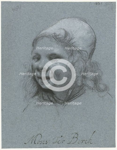 Smiling Self-portrait, from the Side, 1661. Creator: Moses ter Borch.