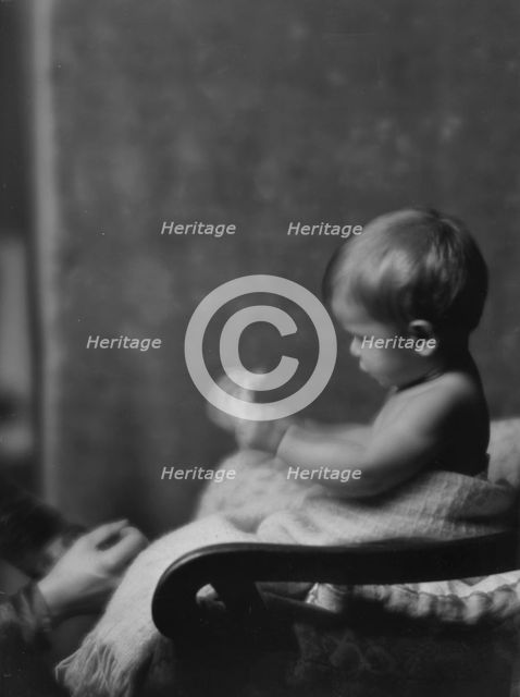 Smith, J. Bridgman, Mrs., baby of, portrait photograph, 1916. Creator: Arnold Genthe.