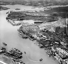 Smith's Docks, Bull Ring Graving Docks and Albert Edward Dock, North Shields, Tyneside, 1947. Artist: Aerofilms