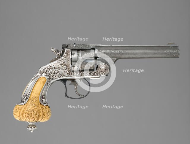 Smith & Wesson .44 Double-Action Frontier Model Revolver decorated by Tiffany & Co, American,c1893. Creator: Smith & Wesson.