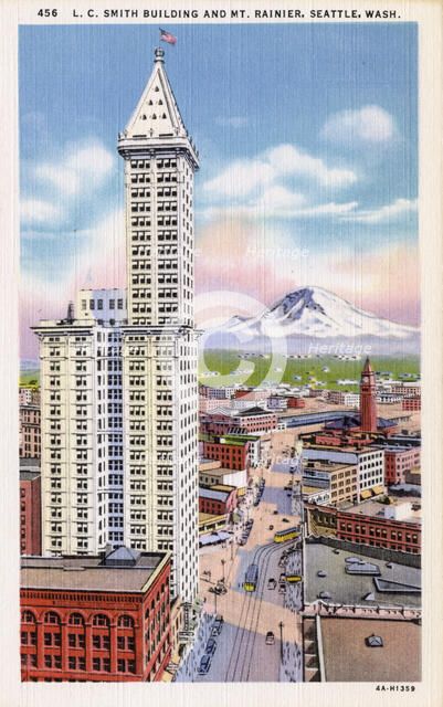 Smith Tower, Seattle, Washington, USA, 1934. Artist: Unknown