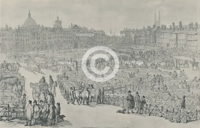 'Smithfield Market, 1810', 1920. Artist: Thomas Rowlandson.