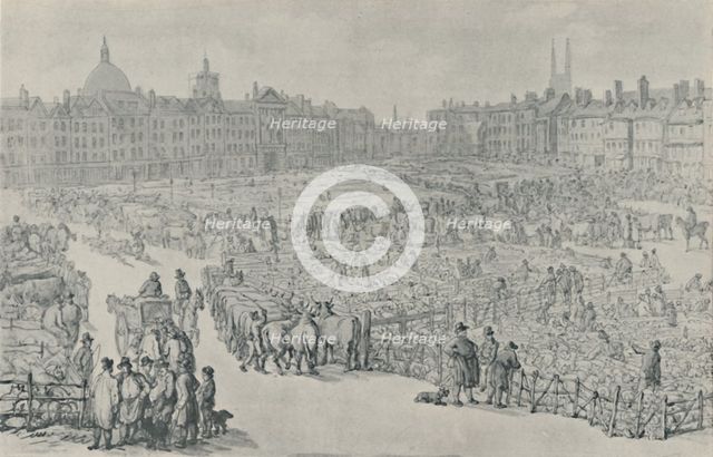 'Smithfield Market, 1810', 1920. Artist: Thomas Rowlandson.