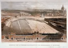 Smithfield Market, City of London, 1851. Creators: George Hawkins, John King & Co
