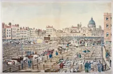 Smithfield Market, City of London, 1855. Artist: Anon