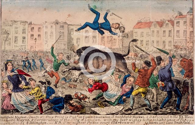 Smithfield Market, London, c1855. Artist: Anon