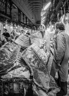 Smithfield Meat Market, City of London, January 1980. Creator: Peter Thompson