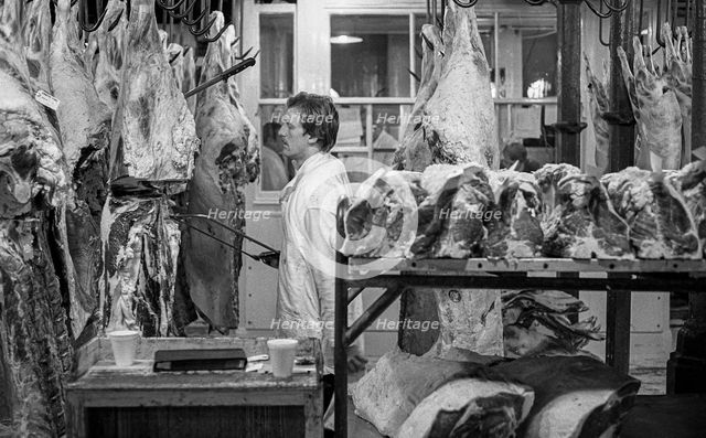 Smithfield Meat Market, City of London, January 1980. Creator: Peter Thompson.