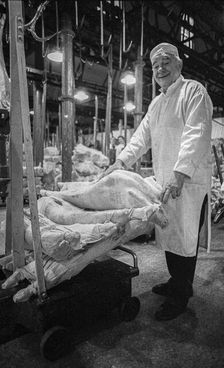 Smithfield Meat Market, City of London, January 1980. Creator: Peter Thompson