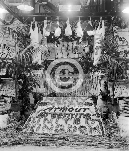 Smithfield Meat Market, London, December 1926. Artist: Bedford Lemere and Company.