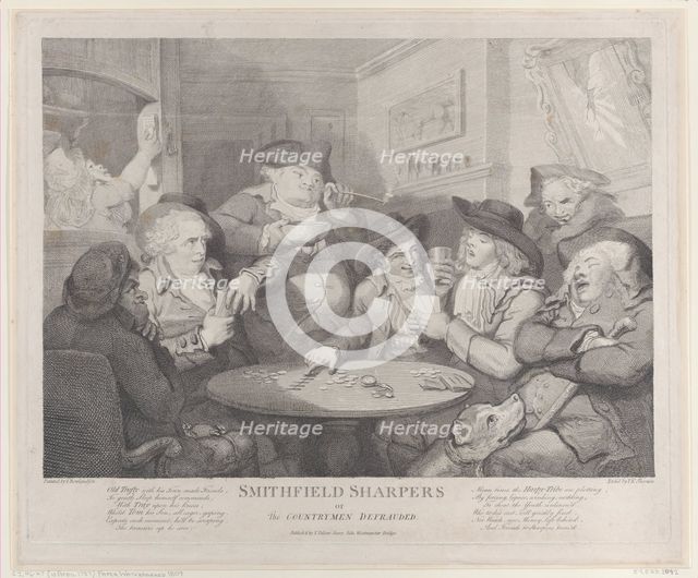 Smithfield Sharpers, or the Countryman Defrauded, [April 10, 1787], reissued 1809-1816. Creator: John Keyse Sherwin.
