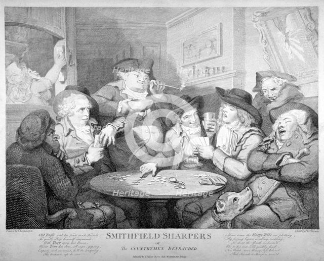 'Smithfield sharpers, or the countrymen defrauded', c1787.    Artist: John Keyse Sherwin