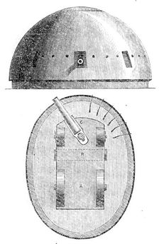 Smith's locomotive battery, 1862. Creator: Unknown