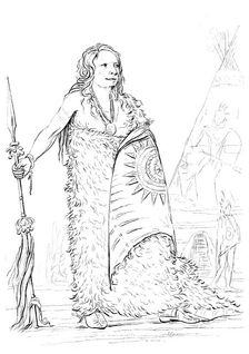 Smoke chief of the Ponca tribe, 1841.Artist: Myers and Co