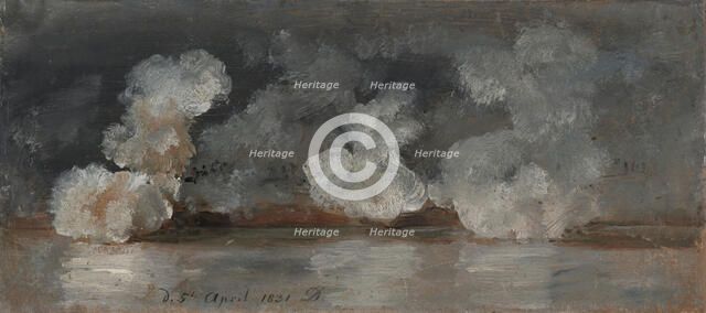 Smoke from Cannon Shots, 1831. Creator: Johan Christian Dahl.