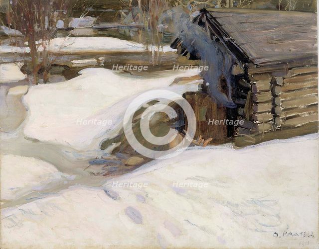 Smoke sauna, 1911. Creator: Oskari Paatela.